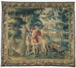 Fragment d'une tapisserie : allégorie du mois de juillet, la chasse au cerf, le Retour de la chasse, image 1/6