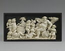 Bas-relief : Ivresse de Silène, avec quatre putti et deux satyreaux, image 1/3