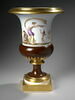 Paire de vases Médicis, fond marron et blanc, Vénus et Bacchus en couleurs, image 12/12