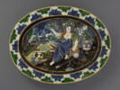 Plat ovale : Allégorie du Printemps (Flore) ou 