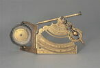 Hausse d'artillerie avec viseur, cadran de boussole et cadran solaire, image 1/4
