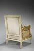 Bergère, d'un ensemble de six chaises et deux bergères d'un salon du château de Madame Elisabeth à Montreuil (OA 9972 à OA 9979), image 2/4