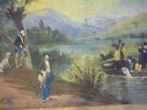 Chasse au canard (d'une suite de cinq pièces polychromes illustrées de scènes de chasse), image 3/3