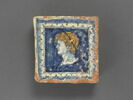 Carreau carré : buste d'empereur, image 1/4