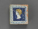 Carreau carré : buste d'empereur, image 1/4