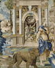 Saint Mammès venant se livrer au tribunal du gouverneur de la Cappadoce, de la tenture de l'histoire de saint Mammès, image 4/10
