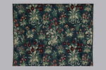 Tissu imitant la tapisserie millefleurs sur fond gros bleu, image 6/8