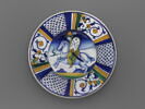 Plat rond : cavalier ; armoiries sur le bouclier, image 1/4