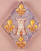 Carreau en losange : armoiries de Marie de la Tour d'Auvergne, duchesse de la Trémouille, image 3/3