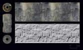 Sceau-cylindre : bovidé, veau, lion, image 2/3