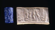 Sceau-cylindre de Ishma-ilum : héros maitrisant des lions, image 2/3