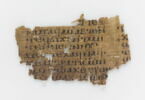 papyrus littéraire ; feuillet de codex ; fragment, image 1/2