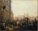 Louis-Philippe, duc d'Orléans, lieutenant général du royaume, arrive à l'Hôtel de ville de Paris, 31 juillet 1830., image 3/3
