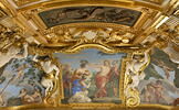 Plafond : Salle des Saisons -Apollon et les Muses,  au dessus de la corniche, côté nord,, image 2/8