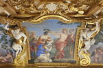 Plafond : Salle des Saisons -Apollon et les Muses,  au dessus de la corniche, côté nord,, image 3/8