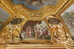 Plafond : Salle de Septime Sévère - Mucius Scaevola, au dessus de la corniche, côté sud., image 2/6