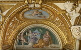 Plafond : Salle des Antonins - La Continence et la Vertu, au dessus de la corniche, côté ouest au centre., image 2/5