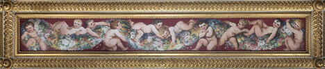 Plafond (quatre compartiments périphériques) : Deux figures allégoriques (La Vérité ; La Philosophie) et deux frises d'enfants jouant avec une guirlande de fleurs, image 4/7