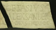 plaque de loculus ; inscription, image 1/3