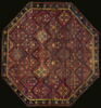 Tapis octogonal à décor de treillis floral, image 1/4