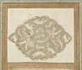 Médaillon à rinceau animalier ; dindon (page d'album), image 3/9