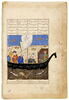 Iskandar navigue avec ses compagnons sur la mer du Maghreb en direction du pays des Francs (page d'un 