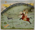 Le Sultan Amar Singh et un prince (?) chassant la gazelle, image 1/5