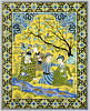 Panneau de revêtement mural : personnages masculins au bord d'un ruisseau
ou : Panneau aux quatre mystiques, image 1/11