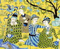 Panneau de revêtement mural : personnages masculins au bord d'un ruisseau
ou : Panneau aux quatre mystiques, image 2/11