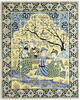 Panneau de revêtement mural : personnages masculins au bord d'un ruisseau
ou : Panneau aux quatre mystiques, image 5/11