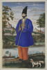Portrait de Dust Ali Khan Mu'ayyir al-Mamalik à l'âge de 21 ans dans un paysage et accompagné d'un chien, image 3/5