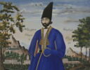 Portrait de Dust Ali Khan Mu'ayyir al-Mamalik à l'âge de 21 ans dans un paysage et accompagné d'un chien, image 4/5
