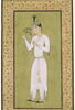 Jeune homme en blanc tenant une branche fleurie (page d'album), image 3/3