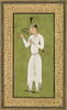 Jeune homme en blanc tenant une branche fleurie (page d'album), image 2/3