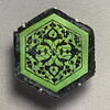 Carreau hexagonal à motif végétal stylisé, image 1/5