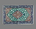 Plaque à mandorle décorée de nuages tchi et d'un champ central à décor marbré vert. Bordure à fleurons bifides rumi, image 2/4