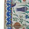 Carreau à décor de tulipes et de roses et aux tiges formant des mandorles, image 2/2