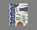 Carreau à décor de tulipes et de roses et aux tiges formant des mandorles, image 1/2
