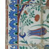 Carreau à décor de tulipes et de roses et aux tiges formant des mandorles, image 2/2