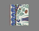 Carreau à décor de tulipes et de roses et aux tiges formant des mandorles, image 1/2