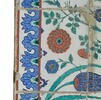 Carreau à décor de tulipes et de roses et aux tiges formant des mandorles, image 2/2