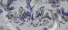 Grand bassin d'apparat à décor chinois en camaïeu bleu et manganèse, image 5/5
