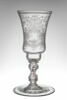 Grand verre à pied avec filet rouge, image 1/2