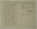 Lettre autographe signée de Victor Baltard à Eugène Delacroix, Paris, 1er sept. 1849, image 2/2