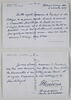 Courrier du 6 novembre 1967 du Comte Doria au président de la Société des Amis (deux cartes postales de vue aérienne du château d'Orrouy), image 2/2