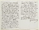 Lettre autographe signée Eugène Delacroix à Paul Huet, 13 octobre 1858, image 1/2