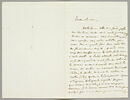 Lettre autographe signée Delacroix à Charles Rivet, 
