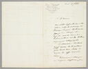 Lettre autographe à en tête de la charge d'Eugène Legrand à X, 17 septembre 1863, image 2/2