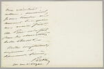 Lettre autographe signée Achille Piron à Eugène Legrand, 14 octobre 1863, image 1/2