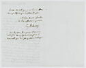 Lettre autographe signée Eugène Delacroix destinée à Pierre-Antoine Berryer, Bordeaux, 6 janvier 1846, image 2/2